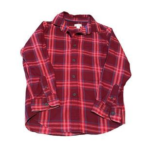Cat & Jack Red Plaid Button Down Shirt